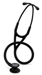 3M™ Littmann® Cardiology IV™ Stethoscope, Black-Finish Chestpiece, Black Tube, Stem and Headset, 27 inch, 6163