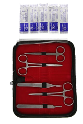 Stainless Steel Suture kit - with 5 Suture