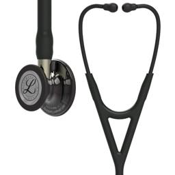 3M Littmann Cardiology IV Diagnostic Stethoscope, 6204, More Than 2X as Loud*, Weighs Less**, Stainless Steel High Polish Smoke-Finish Chestpiece, 27" Black Tube, Champagne Stem, Black Headset