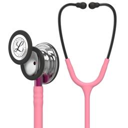 3M Littmann Classic III Monitoring Stethoscope, 5962, More Than 2X as Loud*, Weighs Less**, Stainless Steel Mirror-Finish Chestpiece, 27" Pearl Pink Tube, Pink Stem, and Smoke Headset
